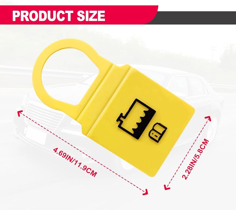 RBOKO 2 Pack Engine Coolant Reservoir Cap, Yellow Coolant Cap Compatible with Chrysler, Dodge, Jeep, Ram, Replacements 55111074AA, 55111074AB, 52079331, 54201 - Image 2